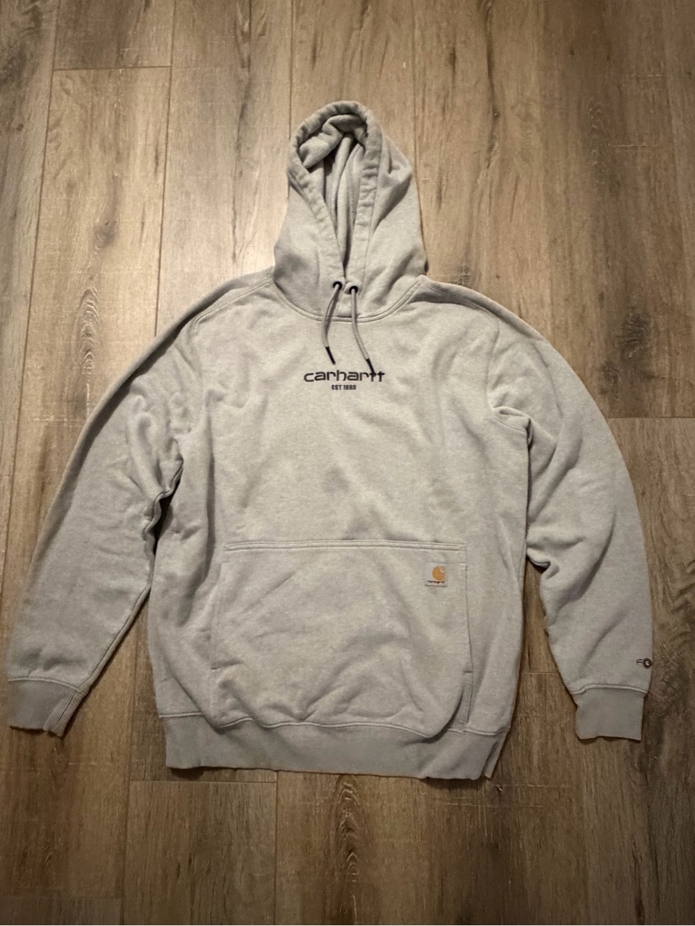 Carhartt Light Gray Logo Hooded Sweatshirt